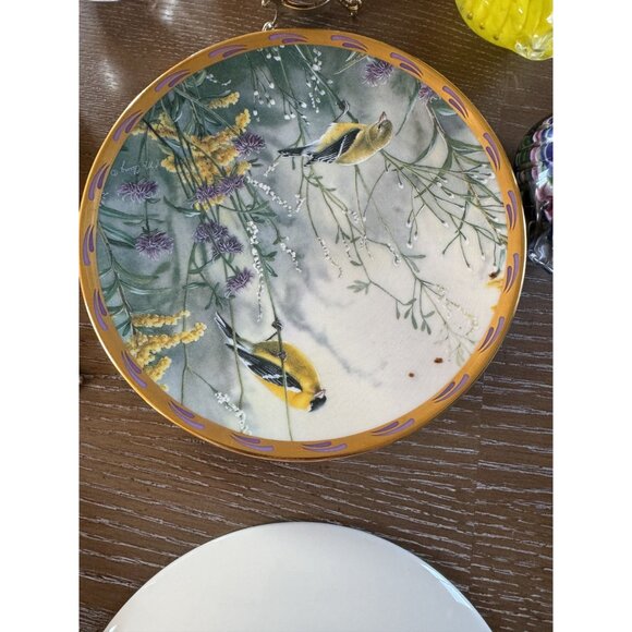 Four Lenox Natures Collage Plate Collection By Catherine McClung 8 inches - Picture 5 of 8